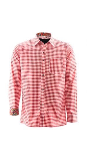 Overhemd lederhosen Rood Premium