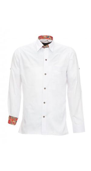 Overhemd lederhosen Wit Premium